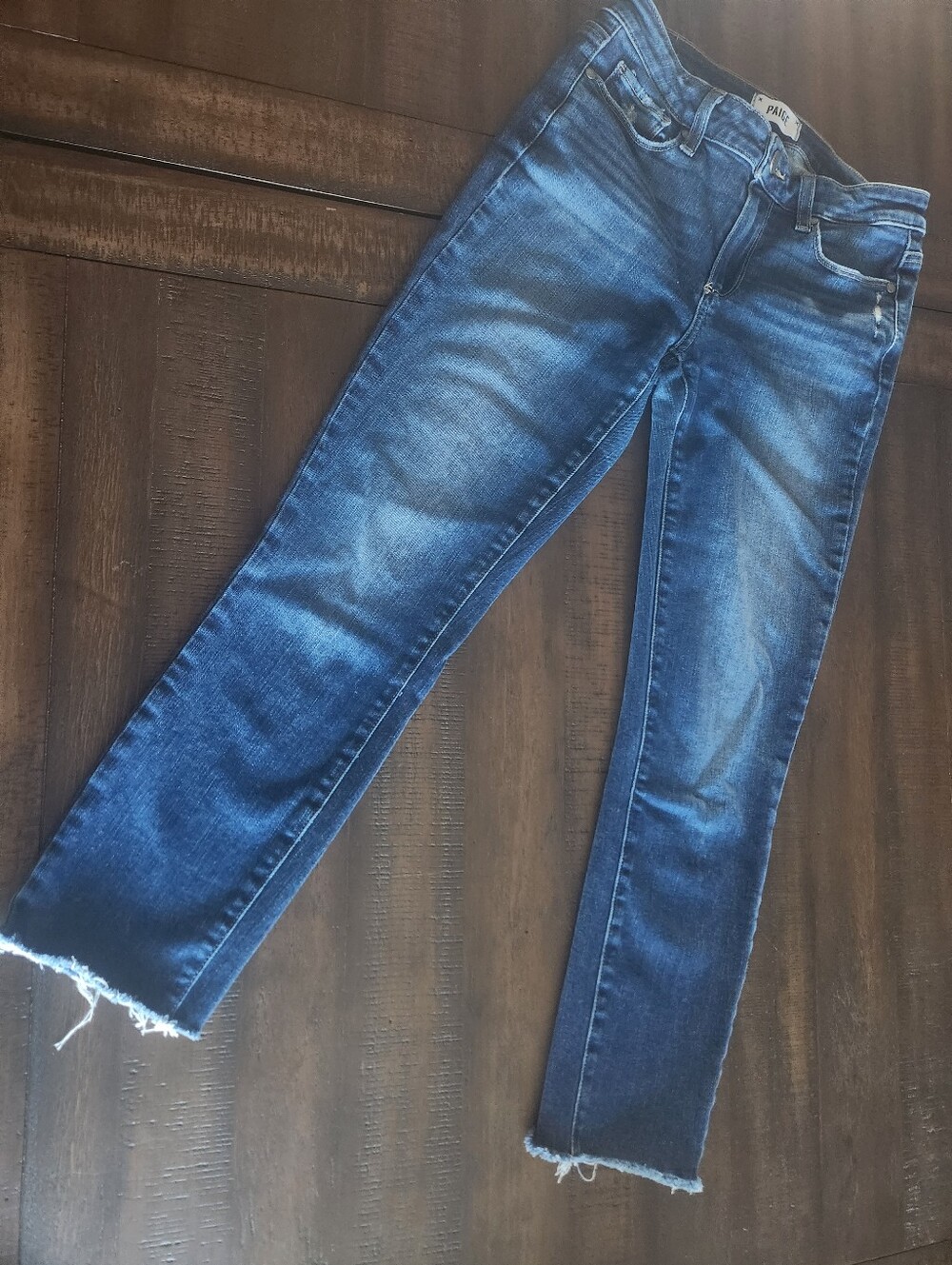 Paige Kylie Slim Crop Fray Hem Jeans Sz 27"
